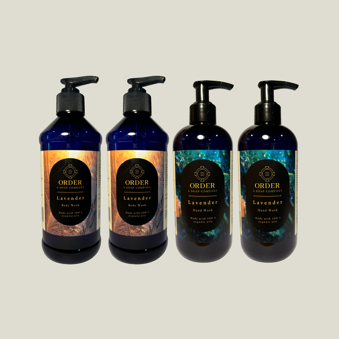 Organic Liquid Set - 2 body wash + 2 hand wash