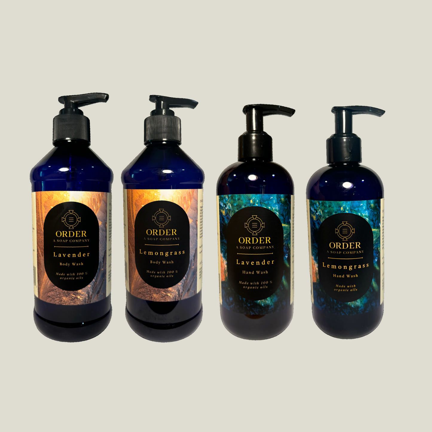 Organic Liquid Set - 2 body wash + 2 hand wash